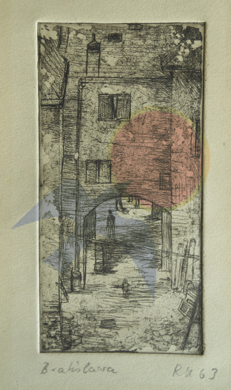 2. Radierung ,,Bratislawa- Hinterhof,, 1963, 17,2x8,3 cm (26x16).jpg